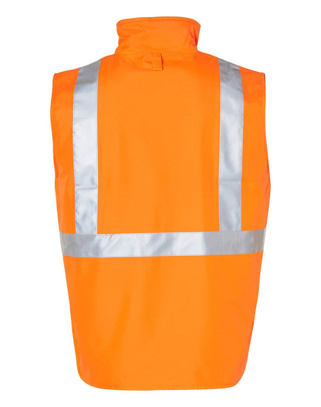 AIW SW19A HI-VIS REVERSIBLE SAFETY VEST WITH 3M TAPES