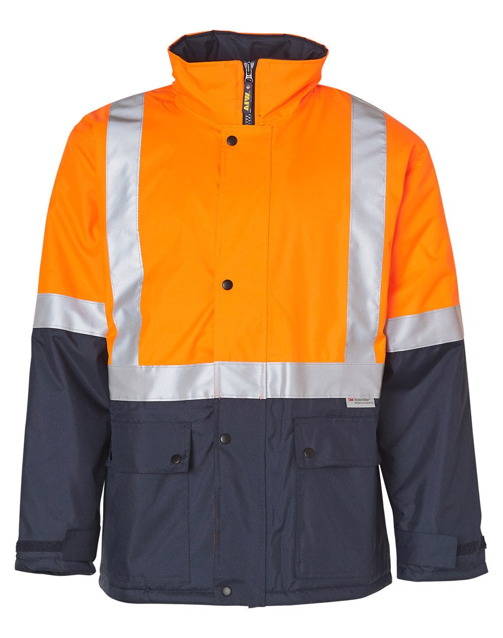 AIW SW28A HI-VIS TWO TONE RAIN PROOF JACKET WITH QUILT LINING - WEARhouse