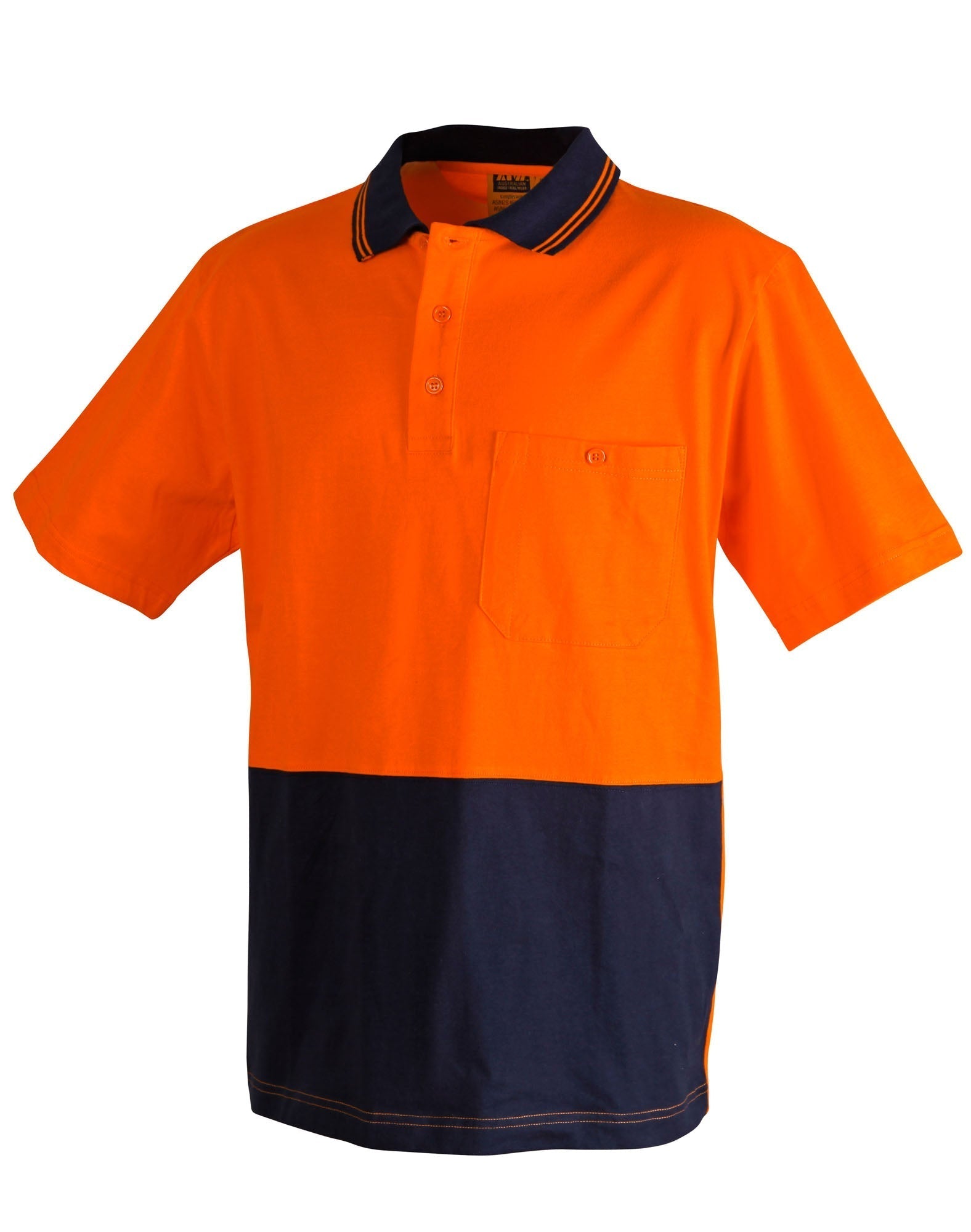 AIW SW35 Cotton Jersey Two Tone Safety Polo - WEARhouse