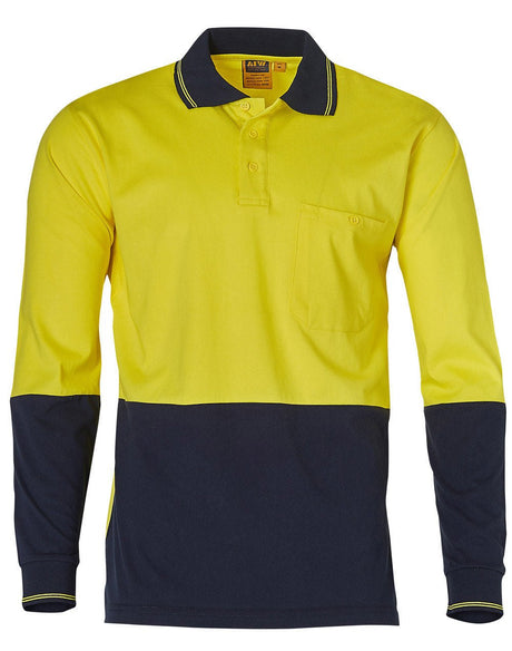 AIW SW36 Cotton Jersey two tone Long Sleeve Safety Polo - WEARhouse