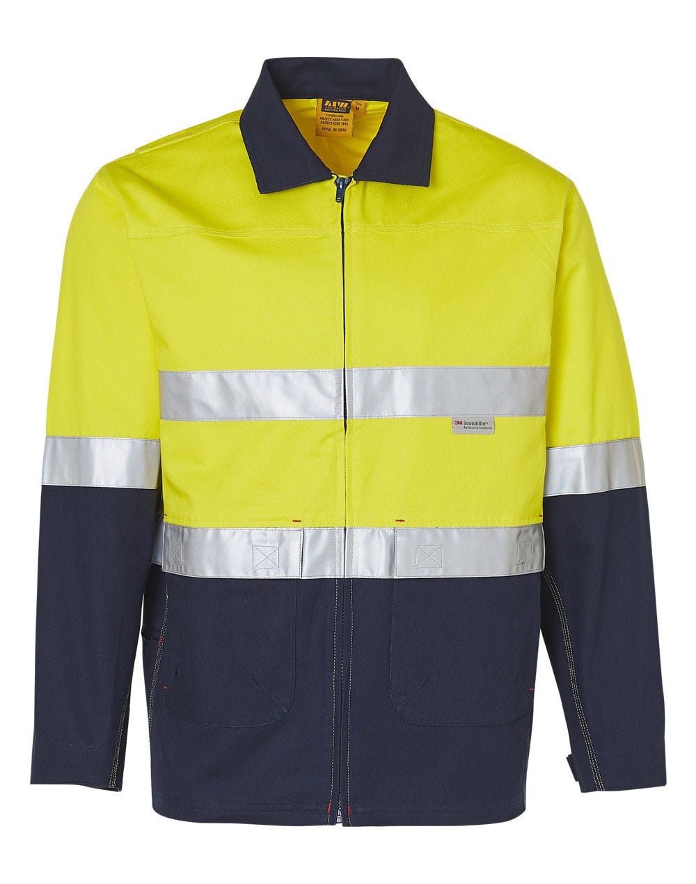 AIW SW46 HI-VIS COTTON JACKET WITH 3M TAPES - WEARhouse