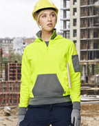 AIW SW78 UNISEX HI VIS ¼ ZIP PREMIUM FLEECE HOODIE - WEARhouse