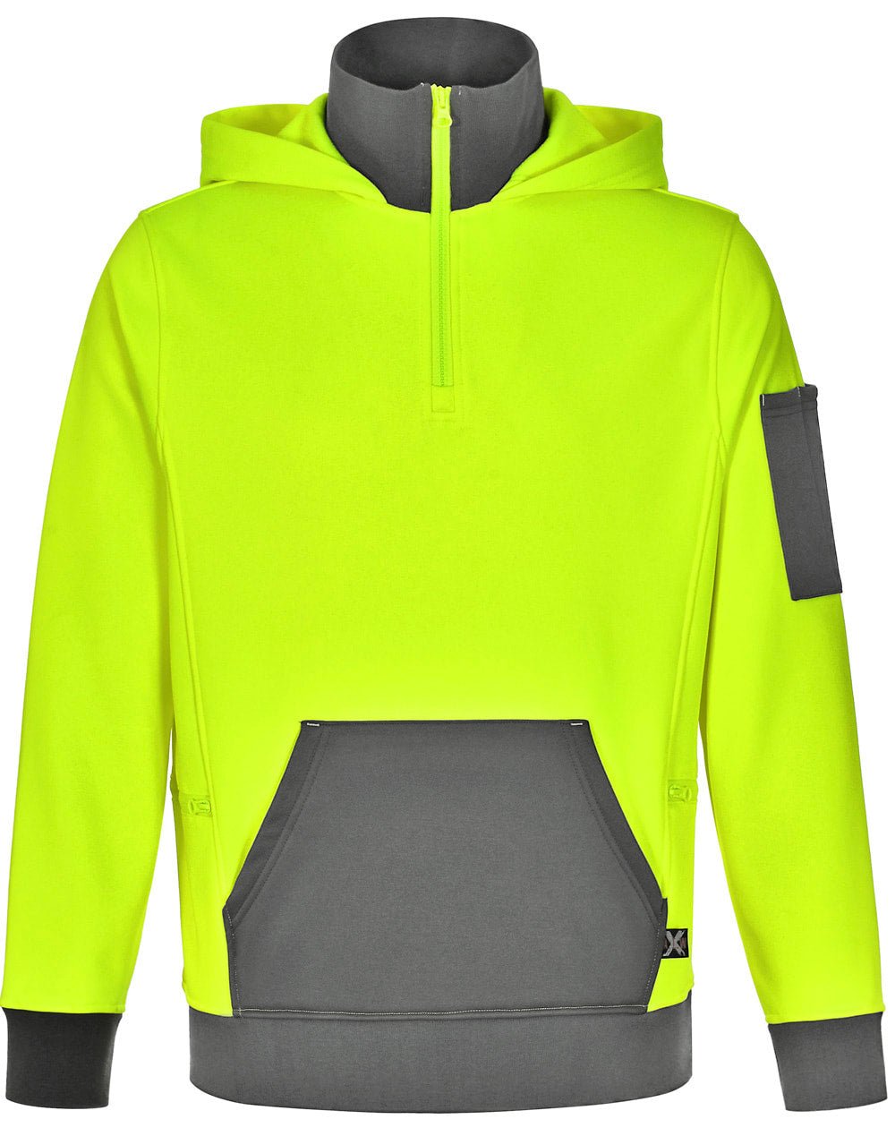 AIW SW78 UNISEX HI VIS ¼ ZIP PREMIUM FLEECE HOODIE - WEARhouse
