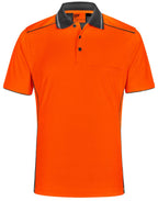 AIW SW79 UNISEX HI-VIS BAMBOO CHARCOAL VENTED SS POLO - WEARhouse