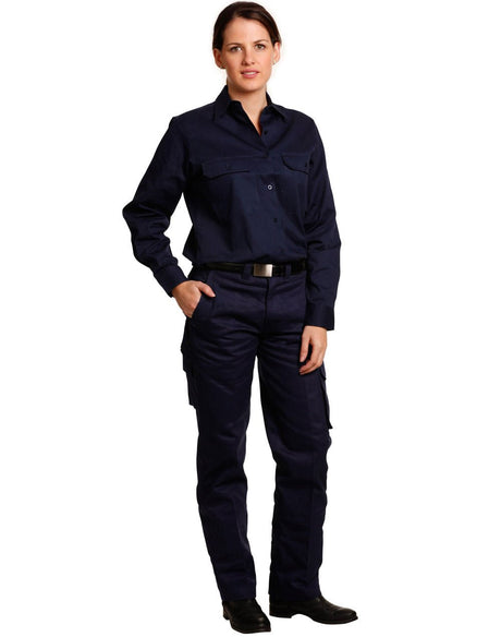AIW WP15 LADIES' HEAVY COTTON DRILL CARGO PANTS - WEARhouse