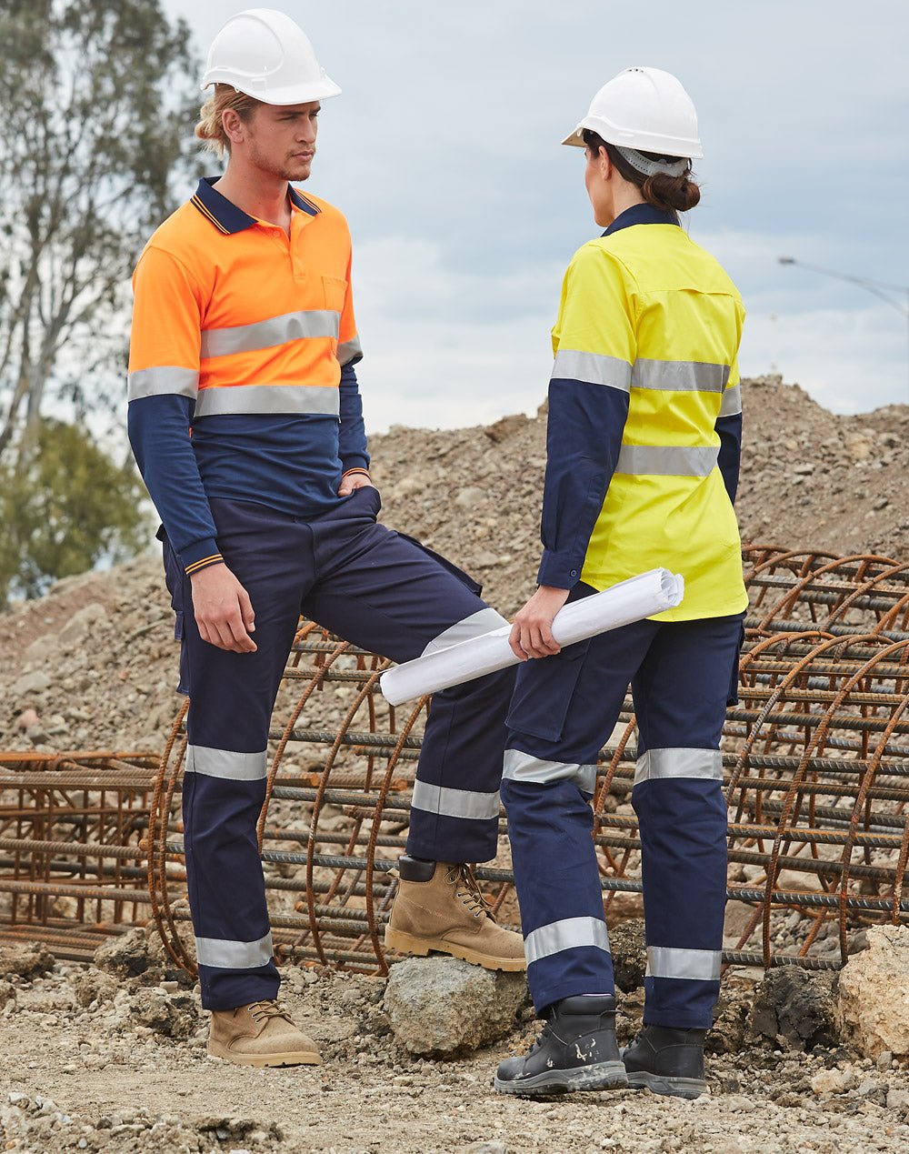AIW WP15HV LADIES' HEAVY COTTON DRILL CARGO PANTS WITH 3M TAPES - WEARhouse
