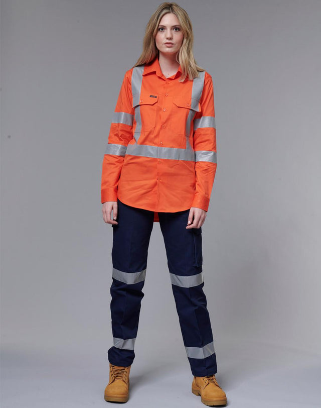 AIW WP15HV LADIES' HEAVY COTTON DRILL CARGO PANTS WITH 3M TAPES - WEARhouse