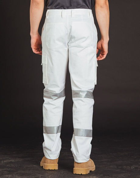 AIW WP18HV Mens White Safety pants with Biomotion Tape Configuration - WEARhouse
