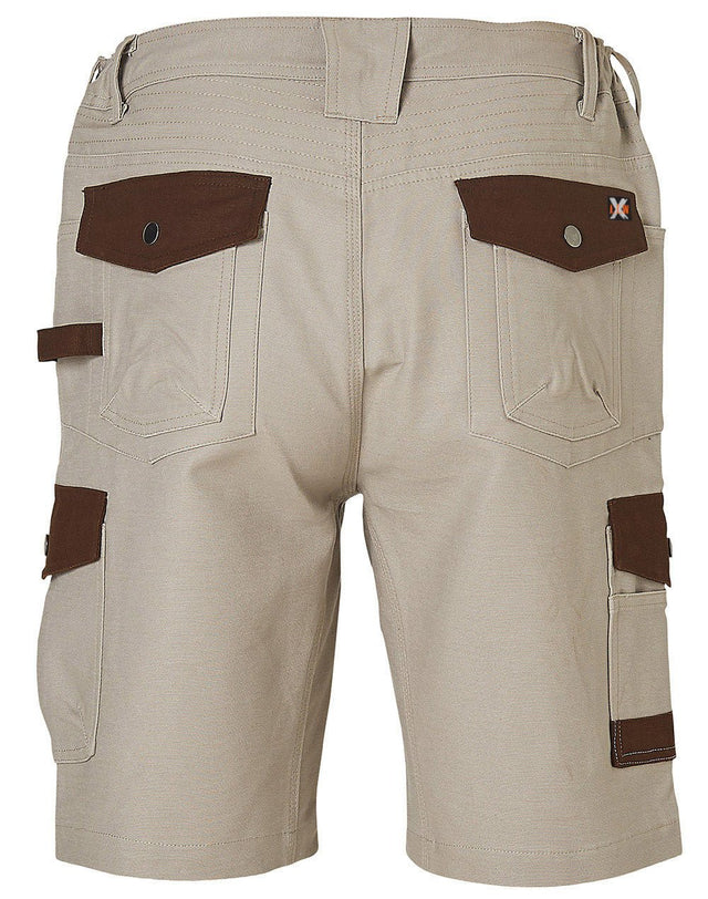 AIW WP23 MENS STRETCH CARGO WORK SHORTS WITH DESIGN PANEL TREATMENTS - WEARhouse