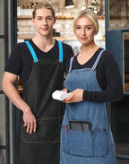 Benchmark AP09 East Village Denim Bib Apron - WEARhouse