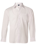Benchmark BS01L Men's Poplin Long Sleeve Business Shirt - WEARhouse
