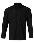 Benchmark BS01L Men's Poplin Long Sleeve Business Shirt - WEARhouse