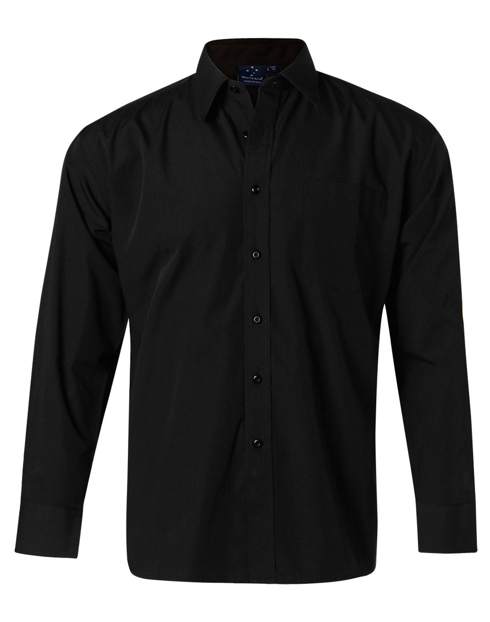 Benchmark BS01L Men's Poplin Long Sleeve Business Shirt - WEARhouse