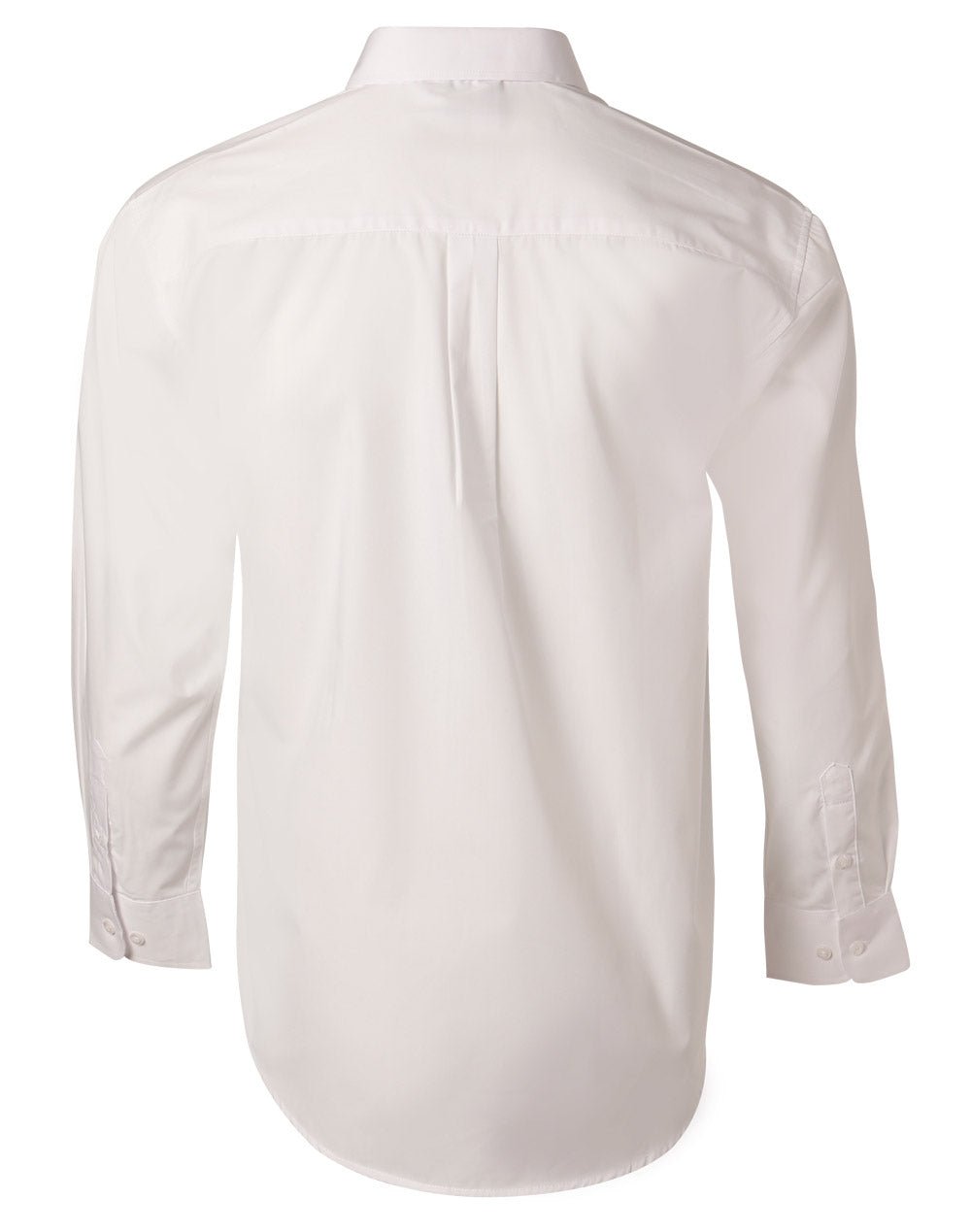 Benchmark BS01L Men's Poplin Long Sleeve Business Shirt - WEARhouse