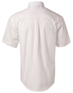 Benchmark BS01S Men's Poplin Short Sleeve Business Shirt - WEARhouse