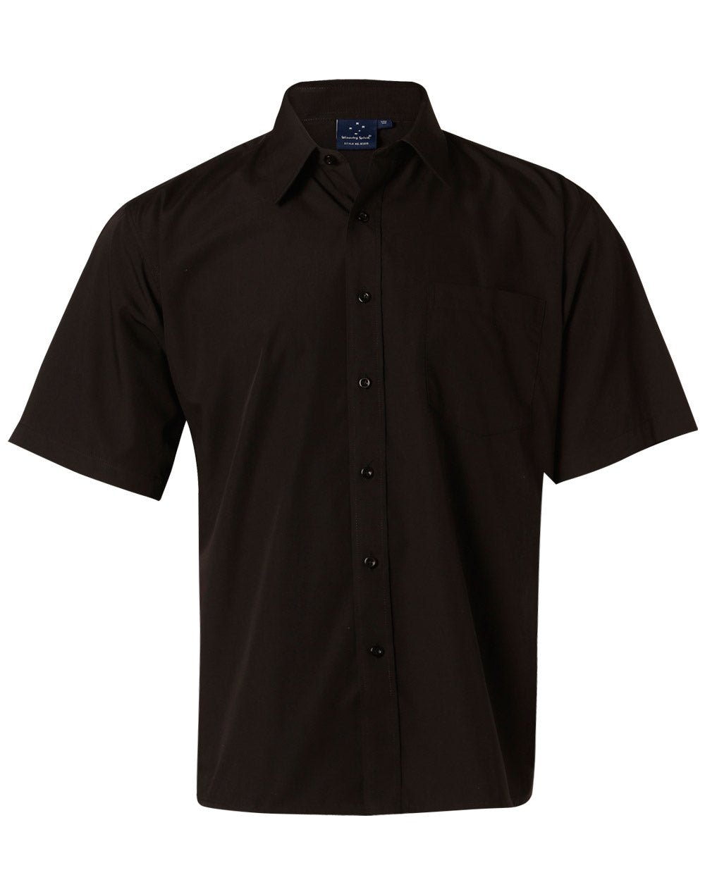 Benchmark BS01S Men's Poplin Short Sleeve Business Shirt - WEARhouse