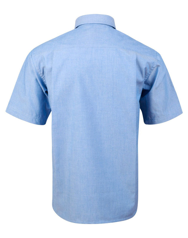 Benchmark BS03S Men's Chambray Short Sleeve - WEARhouse