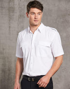 Benchmark BS06S Epaulette Short Sleeve-Unisex - WEARhouse