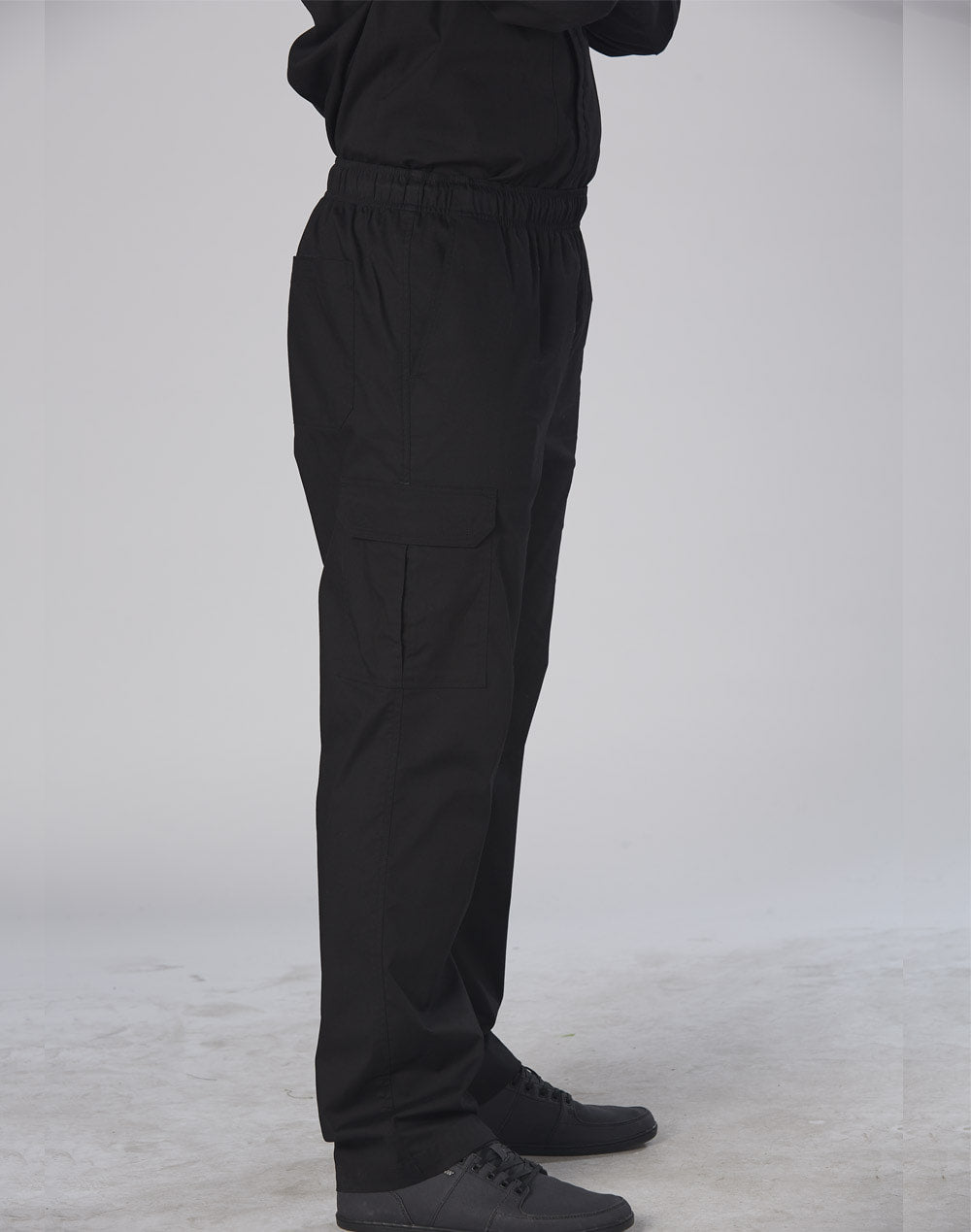 Benchmark CP03 MENS FUNCTIONAL CHEF PANTS Black Black - WEARhouse