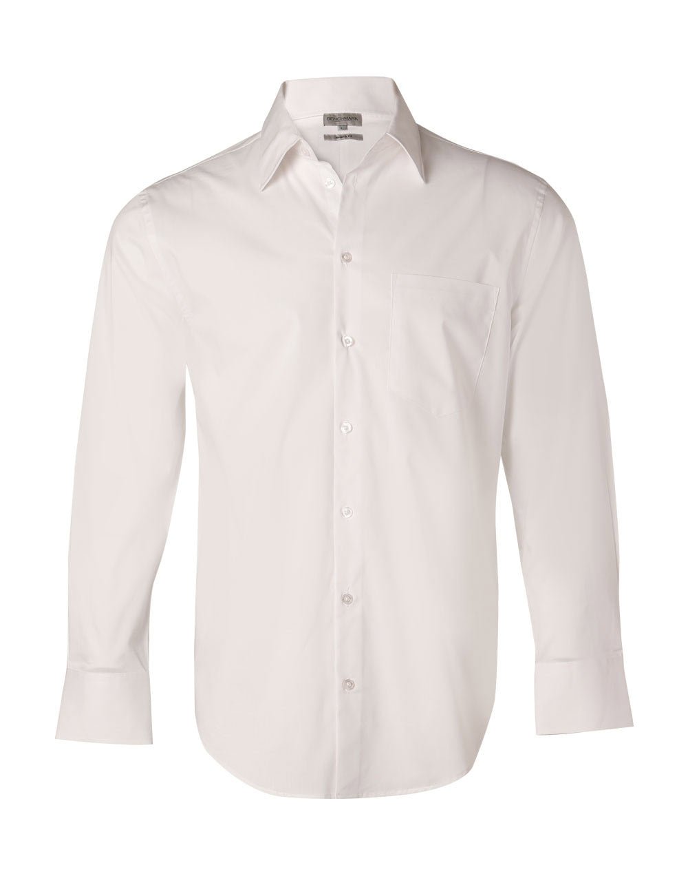 Benchmark M7020L Men's Cotton/Poly Stretch Long Sheeve Shirt - WEARhouse
