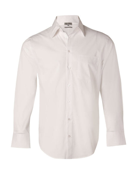 Benchmark M7020L Men's Cotton/Poly Stretch Long Sheeve Shirt - WEARhouse