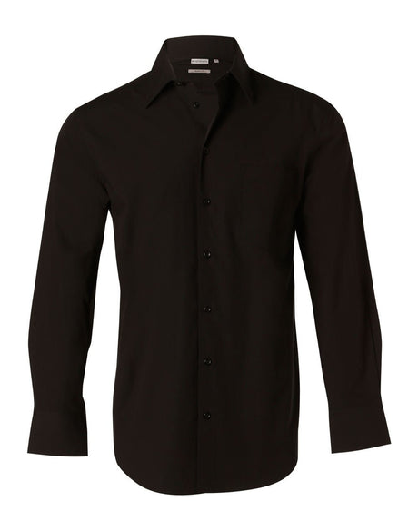 Benchmark M7020L Men's Cotton/Poly Stretch Long Sheeve Shirt - WEARhouse