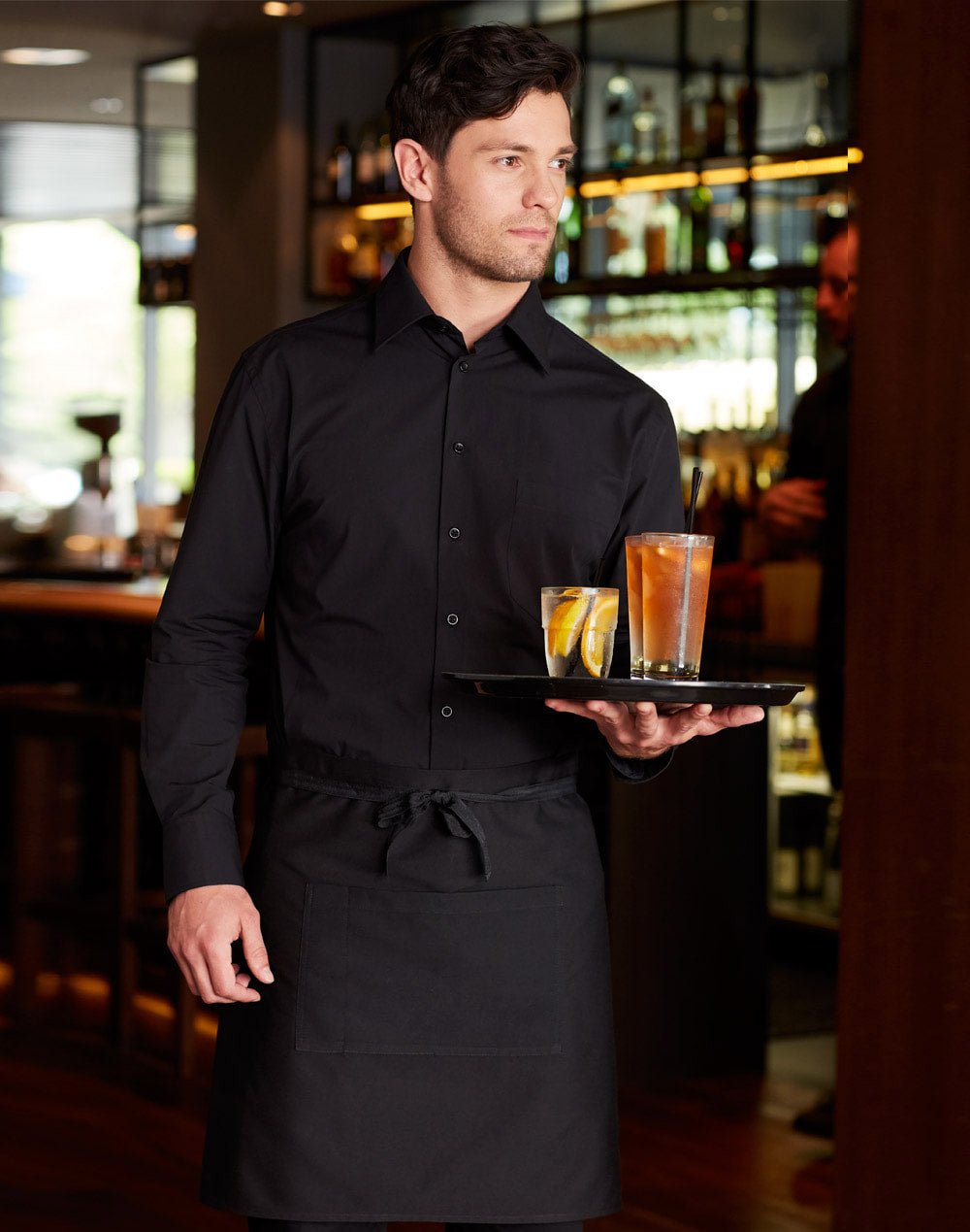 Benchmark M7020L Men's Cotton/Poly Stretch Long Sheeve Shirt - WEARhouse