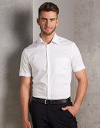 Benchmark M7020S Men's Cotton/Poly Stretch Short Sleeve Shirt - WEARhouse