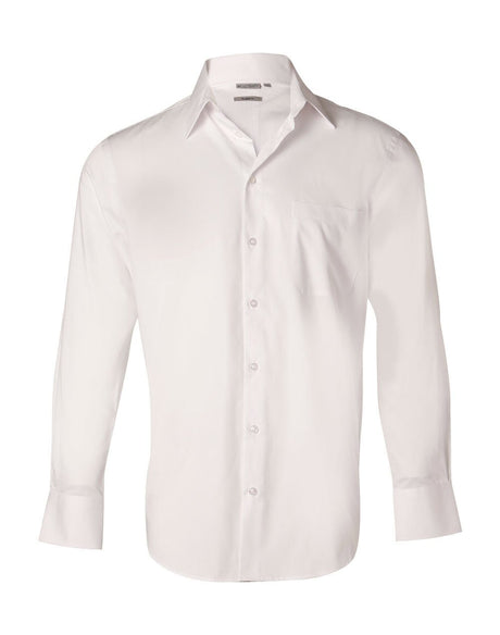 Benchmark M7030L Men's Fine Twill Long Sleeve Shirt - WEARhouse