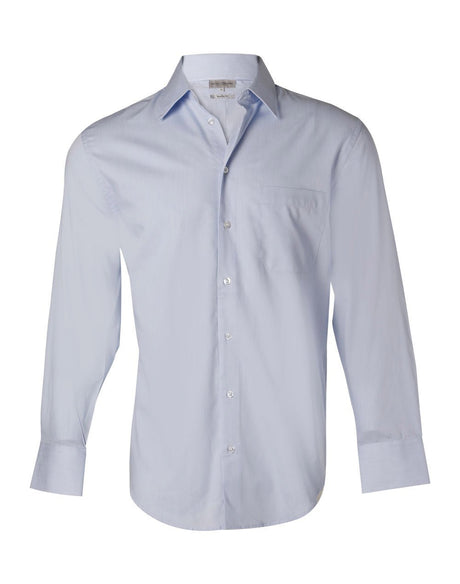 Benchmark M7030L Men's Fine Twill Long Sleeve Shirt - WEARhouse