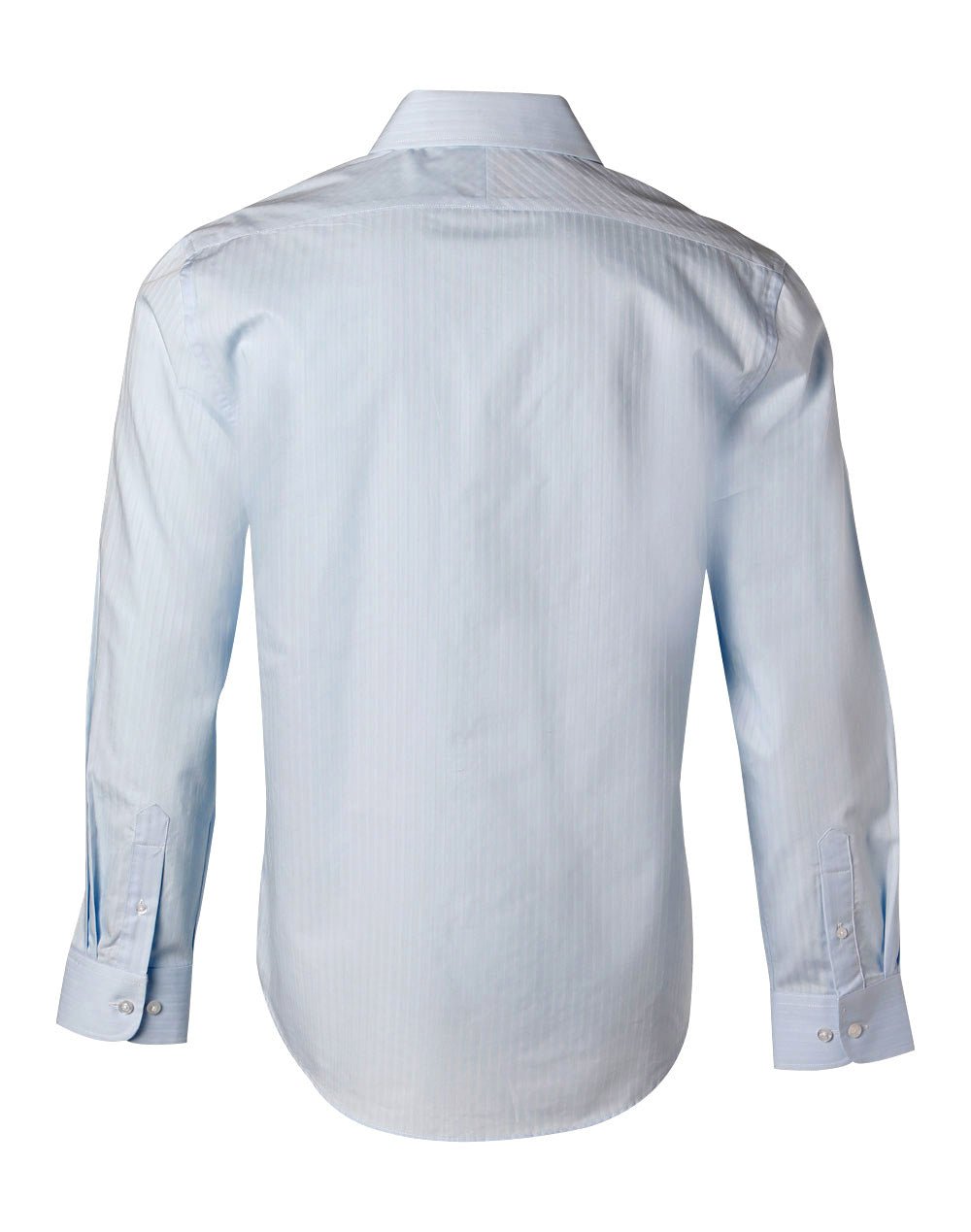 Benchmark M7100L Men's Self Stripe Long Sleeve Shirt - WEARhouse