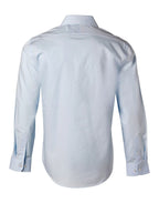 Benchmark M7100L Men's Self Stripe Long Sleeve Shirt - WEARhouse