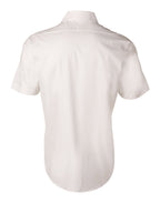 Benchmark M7100S Men's Self Stripe Short Sleeve Shirt - WEARhouse