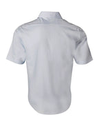Benchmark M7100S Men's Self Stripe Short Sleeve Shirt - WEARhouse