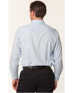 Benchmark M7112 Men's Mini Herringbone Long Sleeve Shirt - WEARhouse
