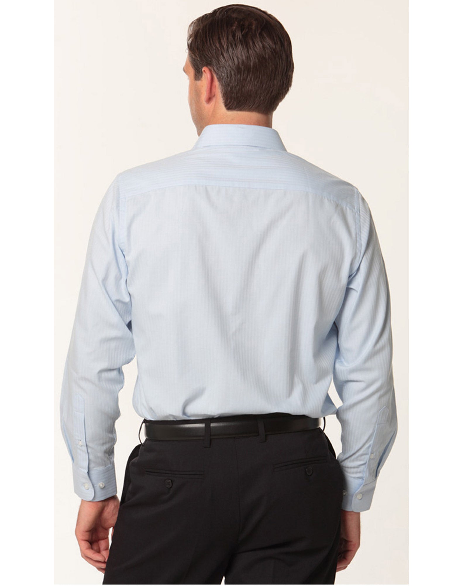 Benchmark M7112 Men's Mini Herringbone Long Sleeve Shirt - WEARhouse