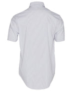 Benchmark M7200S Men's Ticking Stripe Short Sleeve Shirt - WEARhouse