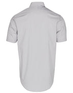 Benchmark M7200S Men's Ticking Stripe Short Sleeve Shirt - WEARhouse