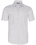 Benchmark M7200S Men's Ticking Stripe Short Sleeve Shirt - WEARhouse