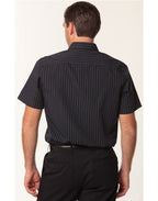 Benchmark M7221 Men's Pin Stripe Short Sleeve Shirt - WEARhouse