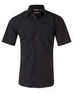 Benchmark M7221 Men's Pin Stripe Short Sleeve Shirt - WEARhouse
