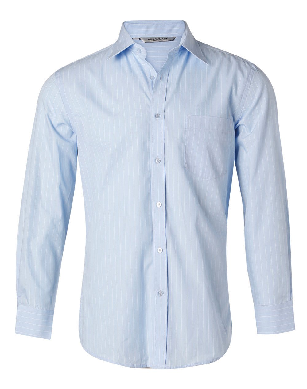 Benchmark M7222 Men's Pin Stripe Long Sleeve Shirt - WEARhouse