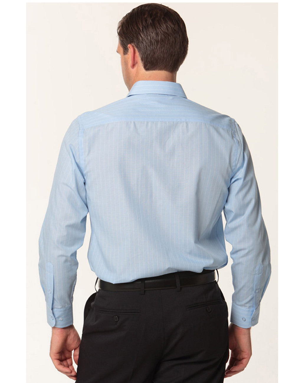 Benchmark M7222 Men's Pin Stripe Long Sleeve Shirt - WEARhouse