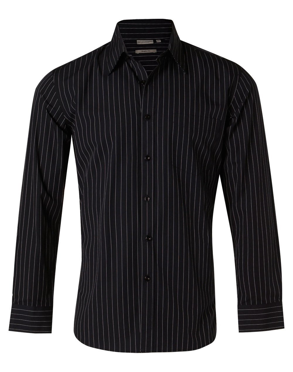 Benchmark M7222 Men's Pin Stripe Long Sleeve Shirt - WEARhouse