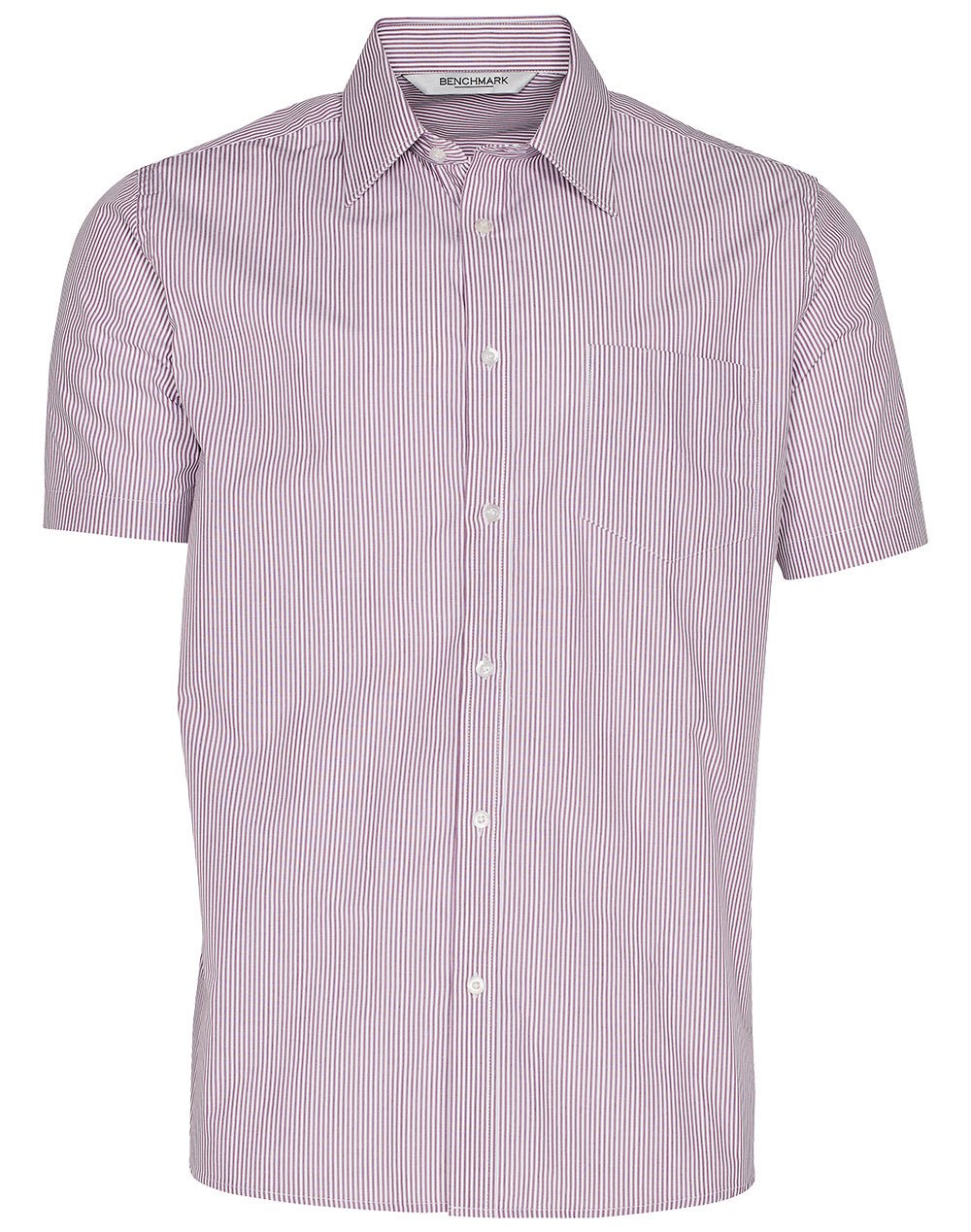 Benchmark M7231 Men's Balance Stripe Short Sleeve Shirt - WEARhouse