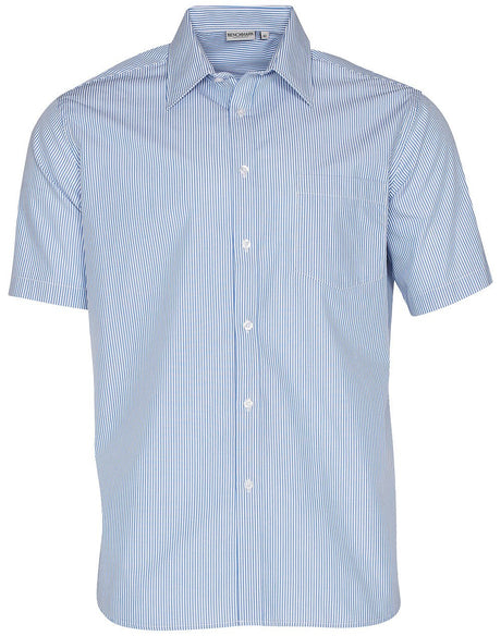 Benchmark M7231 Men's Balance Stripe Short Sleeve Shirt - WEARhouse