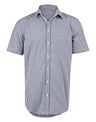 Benchmark M7300S Men’s Gingham Check Short Sleeve Shirt - WEARhouse