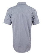 Benchmark M7300S Men’s Gingham Check Short Sleeve Shirt - WEARhouse