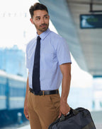Benchmark M7300S Men’s Gingham Check Short Sleeve Shirt - WEARhouse
