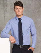 Benchmark M7320L Men’s Multi-Tone Check Long Sleeve Shirt - WEARhouse